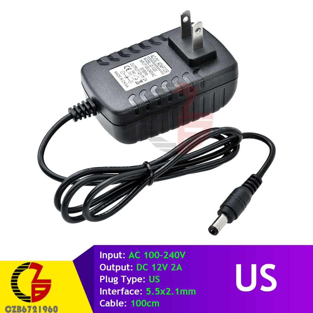 【VogueVenture】US EU Power Adapter AC 100V-240V to DC 12V 9V 5V 2A 1A ...