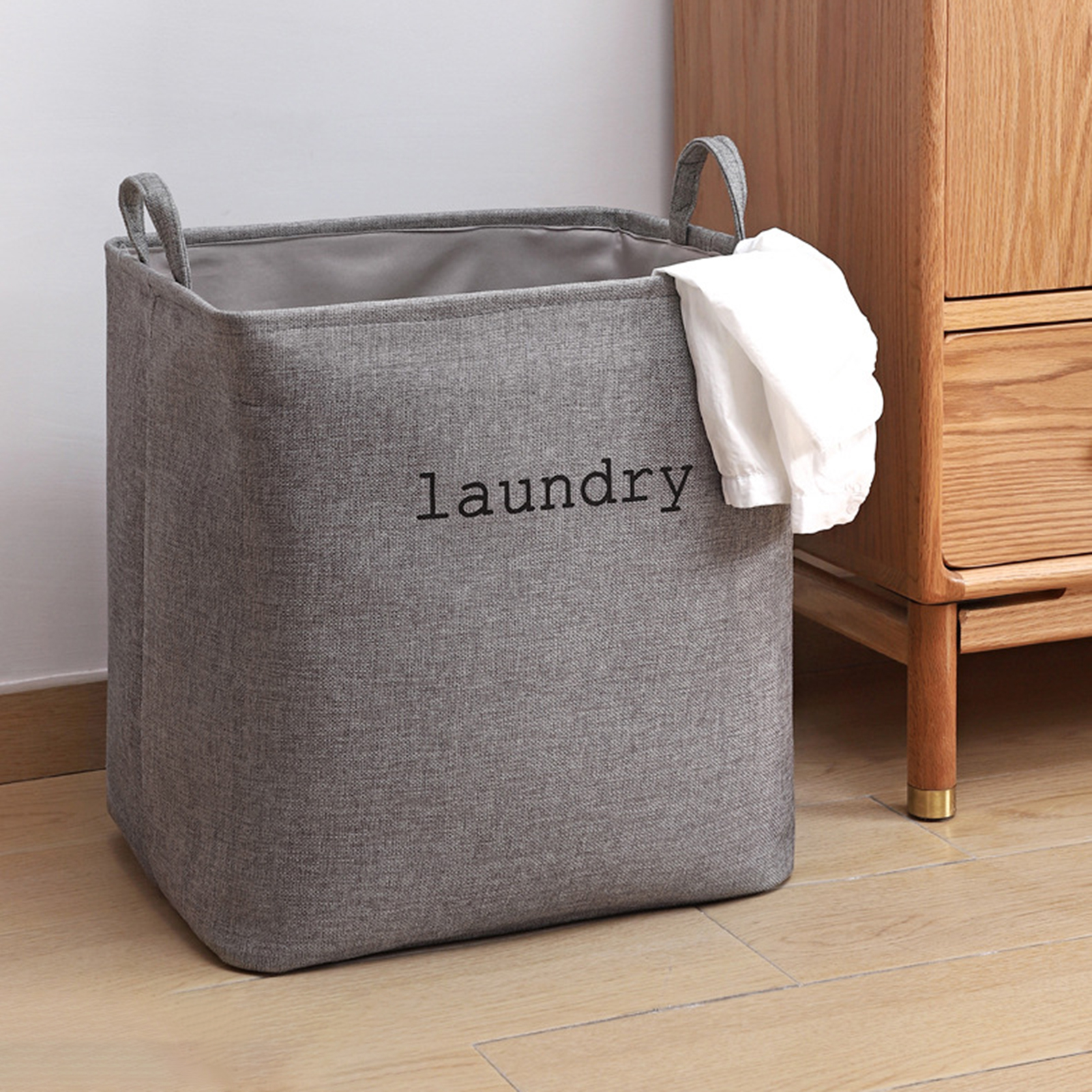 Owent® Laundry Hamper Bag Large Capacity Saving Space Demin Washing Storage Foldable Clothes Basket for Bedroom