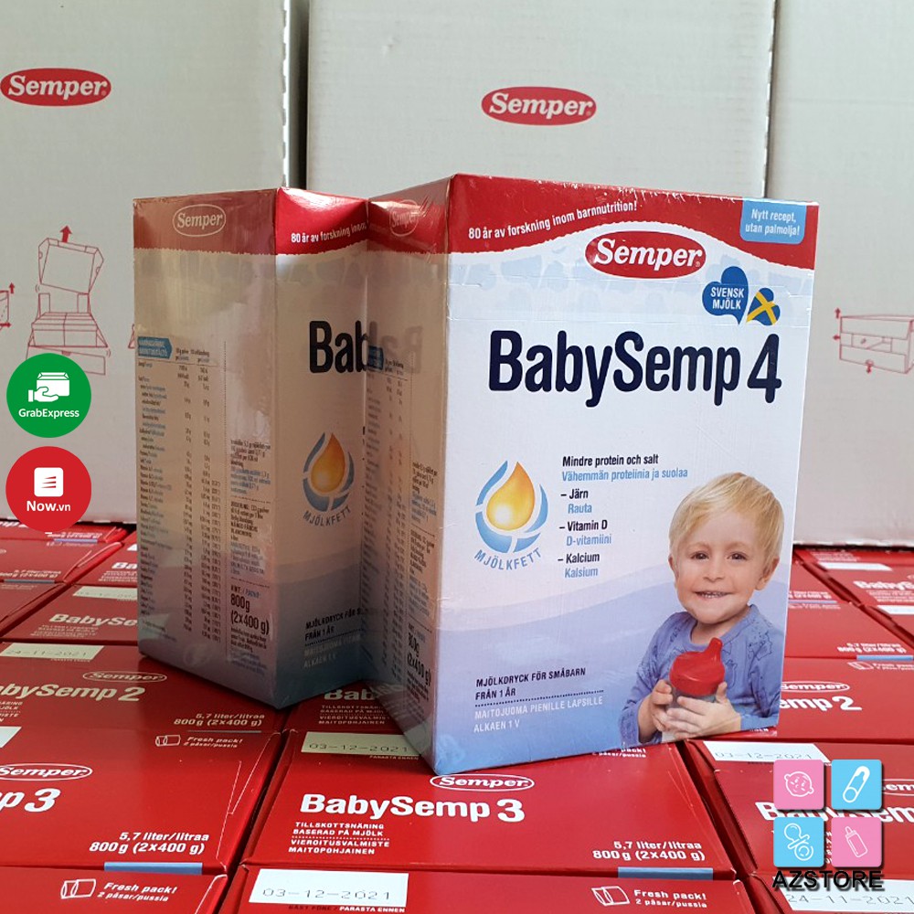 Sữa bột Semper Thụy Điển 800g từ số 1-4