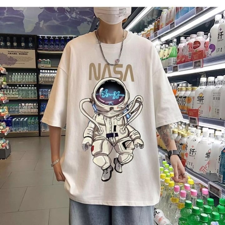 Áo thun unisex nam nữ form rộng tay lỡ phi hành gia nasa phong cách uizzang áo phông store thời trang hàn quốc đẹp chất vải dày dặn thoáng mát kiểu dáng năng động trẻ trung