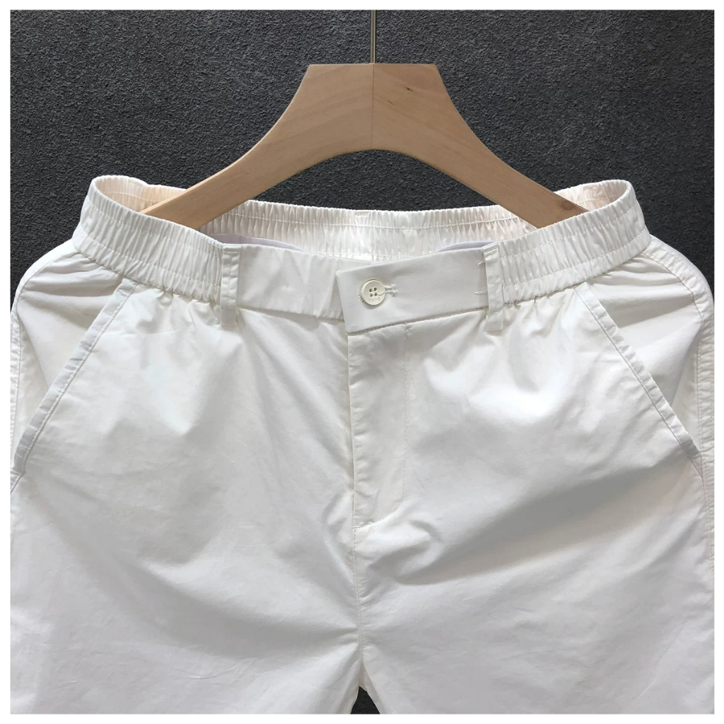 Quần short nam KAKI GIÓ cạp chun pha cúc trẻ trυng