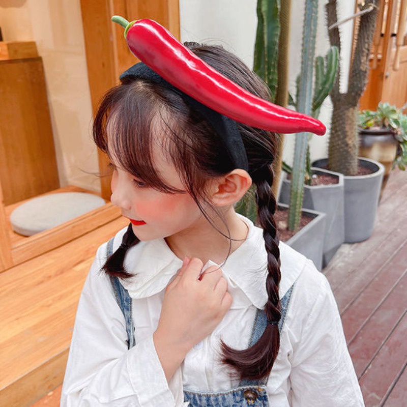 Băng Đô Cài Tóc Hình Rau Củ Quả Dễ Thương Cho Bé