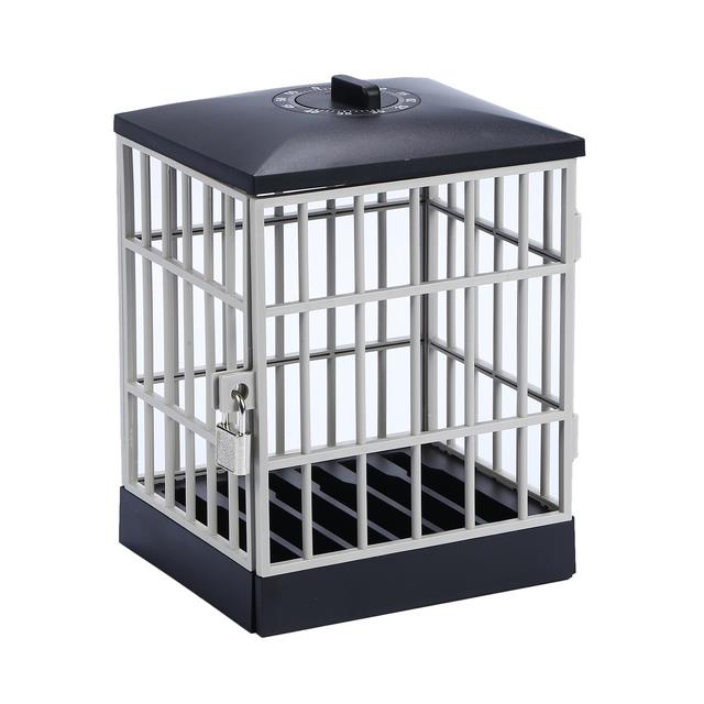 Mobile Phone Jail Cell Prison Lock Up Safe Smartphone Home Table Office Gadget Storage Box Locking Cage Party Storage
