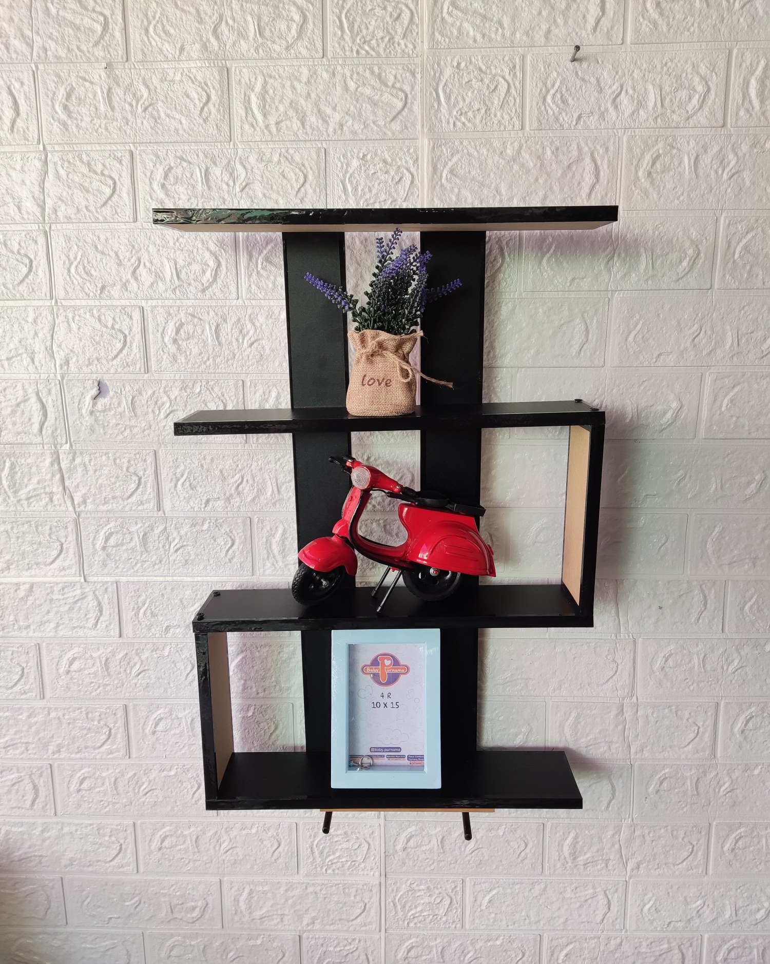 [COD ] Rak dinding gantung kayu Lapis HPL / Rak pajangan / Rak hias