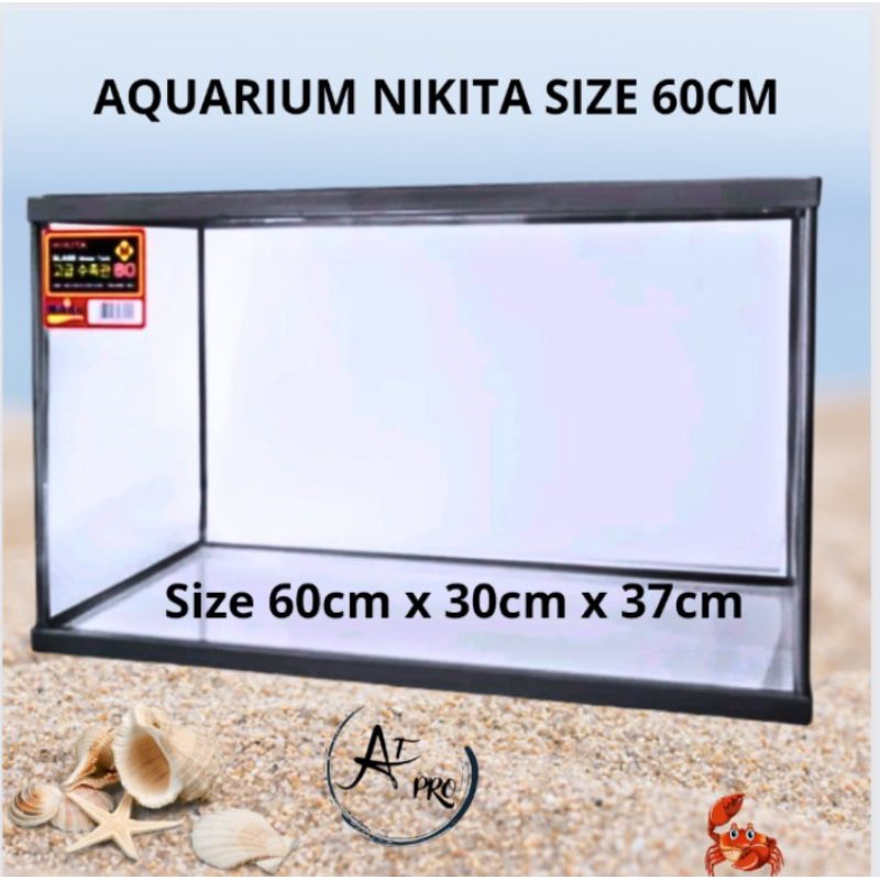 Tank Aquarium Aquascape NIKITA SIZE 60CM + PACKING KAYU