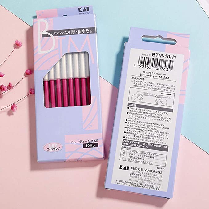 Set 10 Dao Cạo Lông Mặt Lông Mày Kai nội địa Nhật Bản