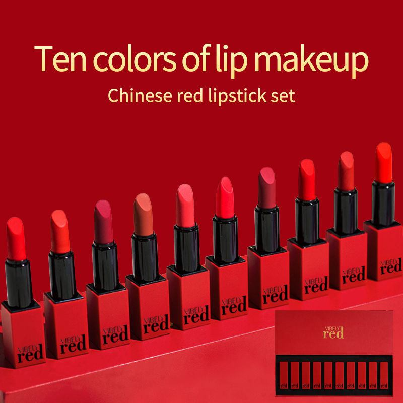 red lipstick gift set