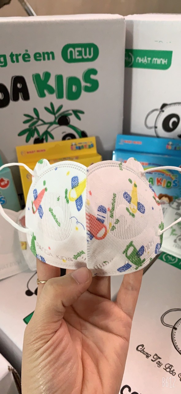 Khẩu trang gấu panda cho bé 0-5 tuổi ( hộp 10 cái)