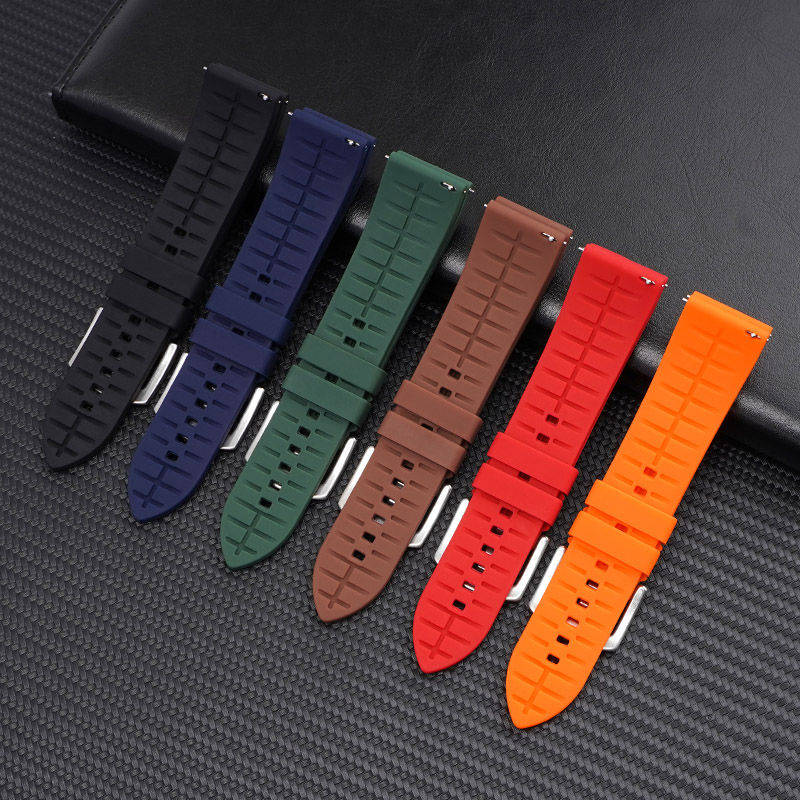 Xingchengec Silicone Smart Quick Release Strap Universal Strap With on/off Raw Lugs