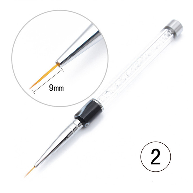 Cọ nét cán đá cao cấp 3 sizes - Cọ vẽ nail chuyên dụng