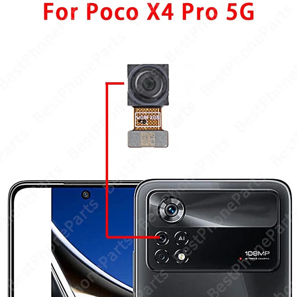 Rear Front Camera Original For Xiaomi Mi Poco X4 GT X4 Pro 5G Backside Facing Frontal Selfie Back Camera Module