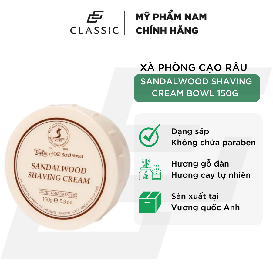 Xà Phòng Cạo Râu Taylor of Old Bond Street Shaving Cream Bowl 150g