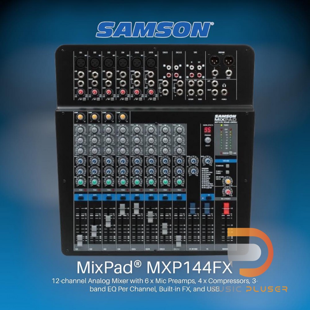 Samson MixPad® MXP144FX มิกเซอร์ขนาด 12Ch พร้อม EffectและUSB ปรับแนว ...