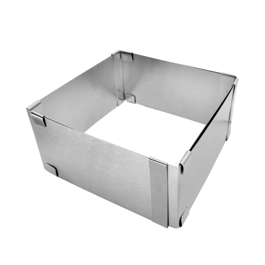 Adjustable Mousse Ring Set Round Square Stainless Steel Cake Baking Mold Birthday Wedding Cake Decorating Tools