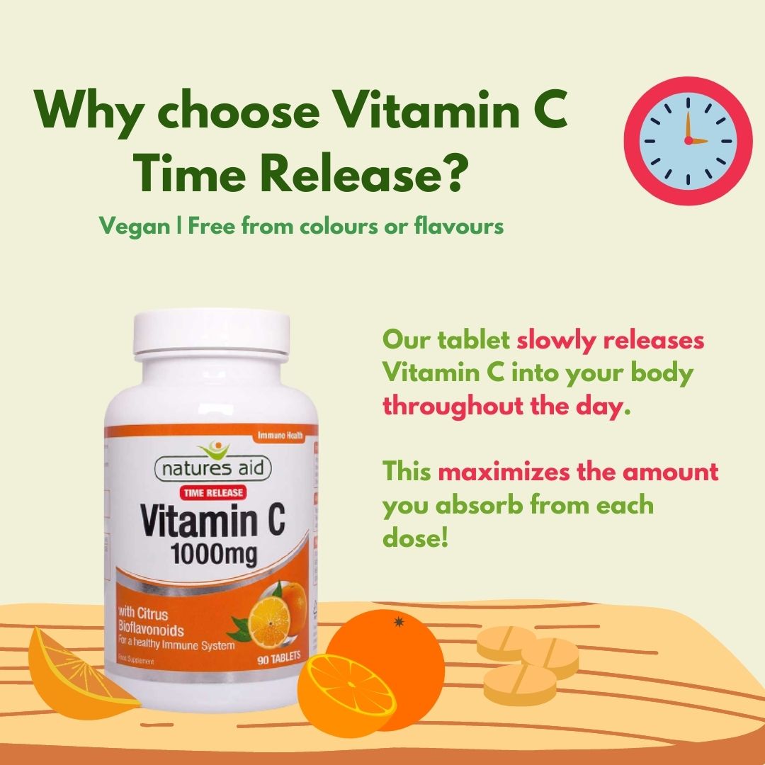 Natures Aid Vitamin C 1000mg Time Release 180 Tabs Lazada Singapore