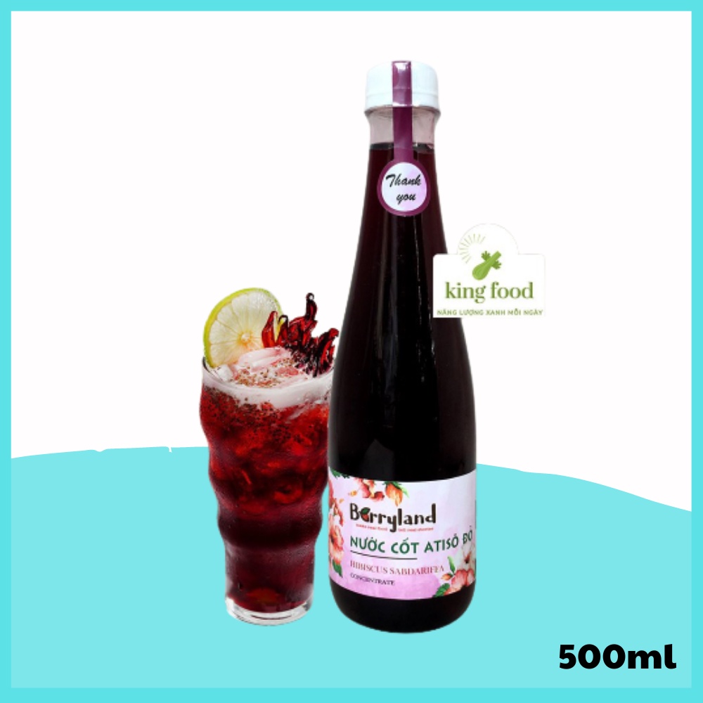 Nước cốt hoa Atiso đỏ BerryLand – Đặc sản Đà Lạt – Nước giải khát vị chua ngọt, 100% từ tự nhiên