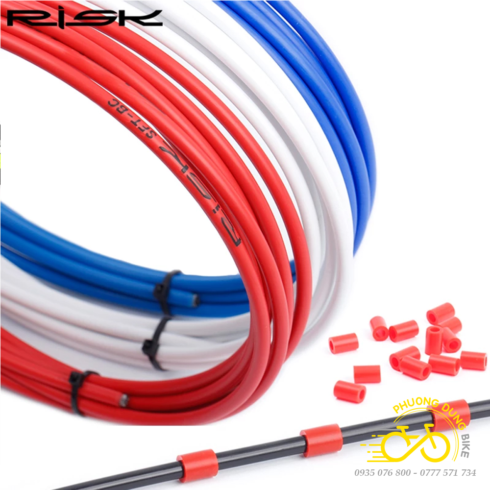 Bộ vỏ ruột dây đề dây phanh xe đạp RISK