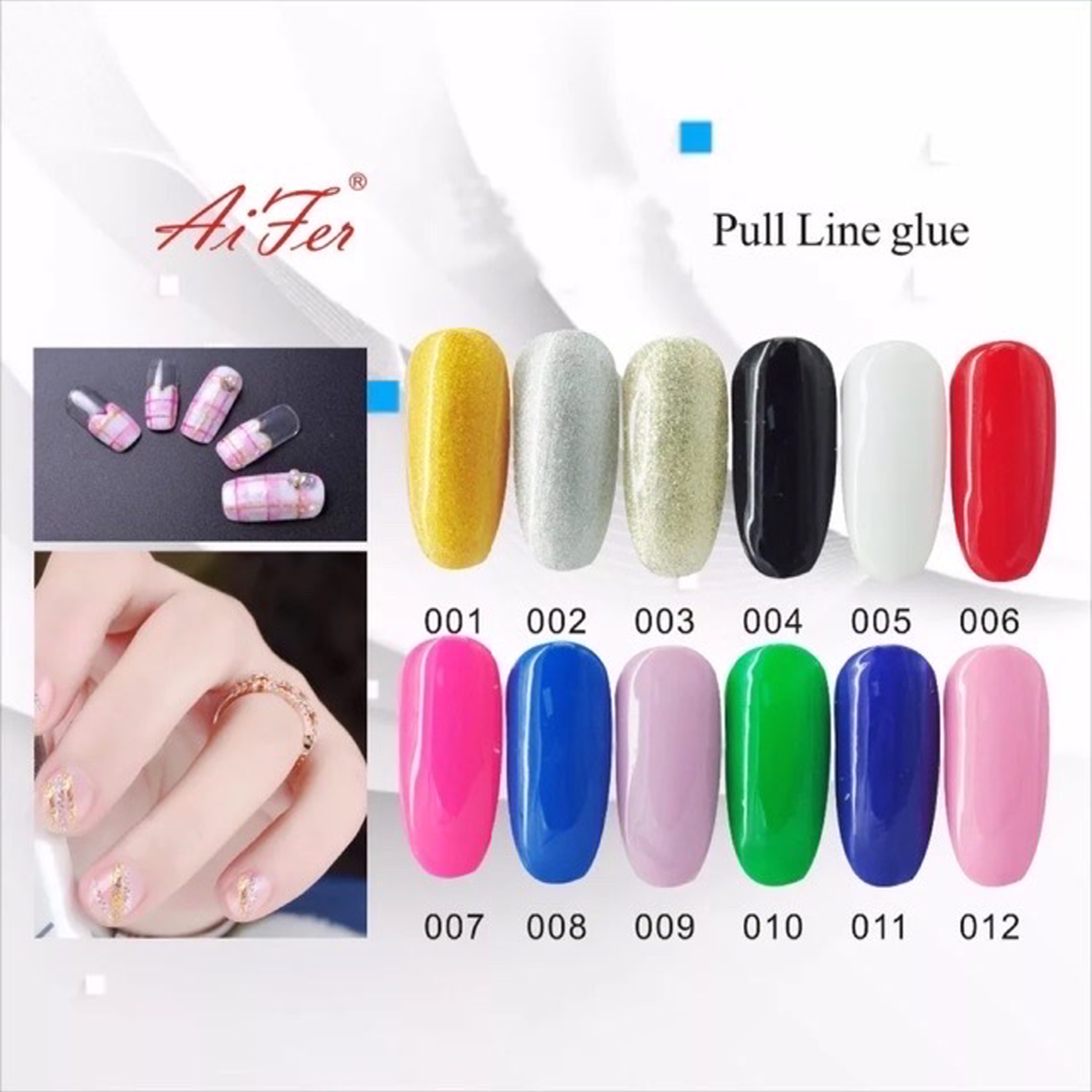 sơn gel cọ nét Aifer 12 màu