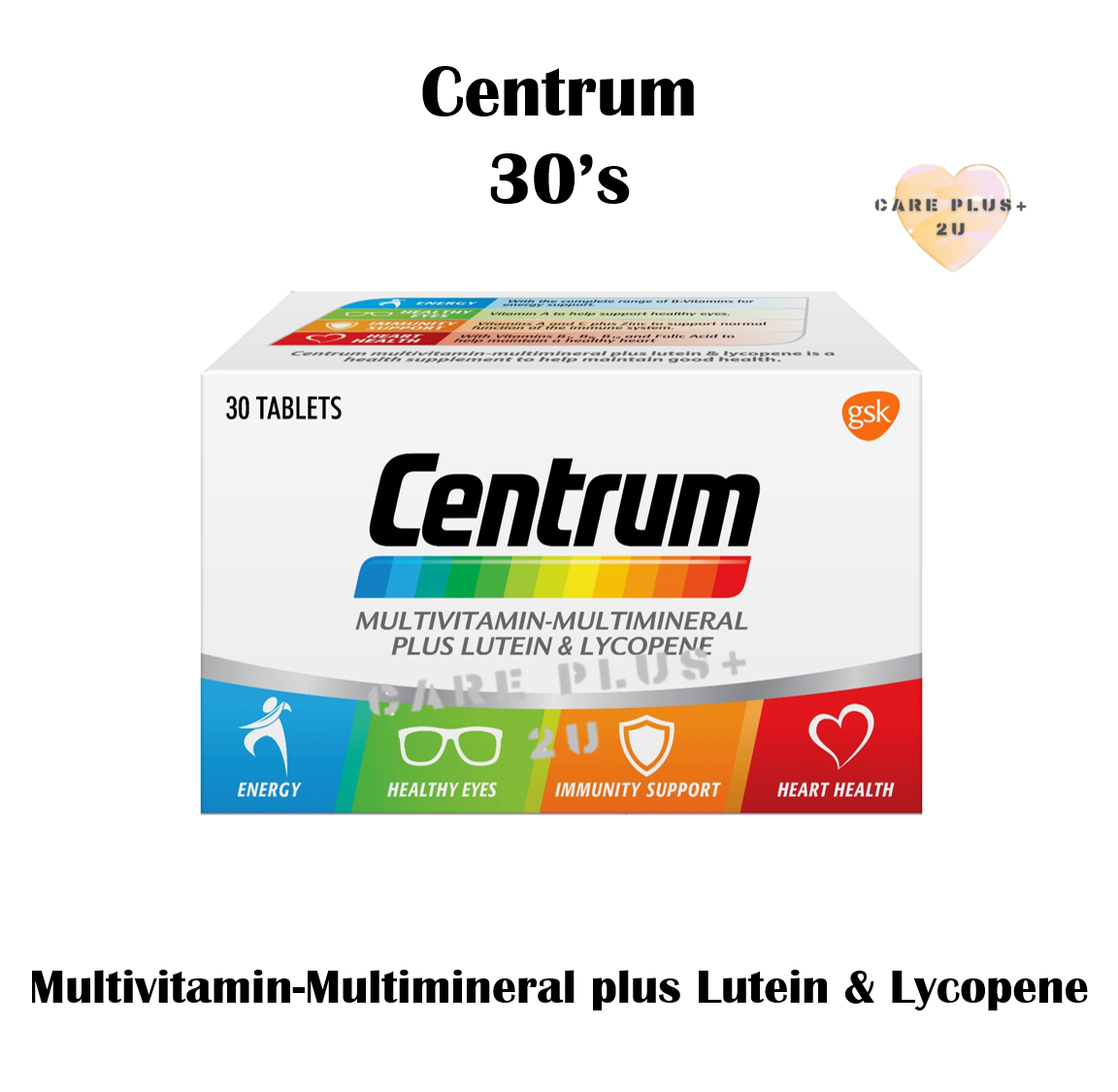 Centrum MultivitaminMultimineral plus Lutein & Lycopene (30's/box