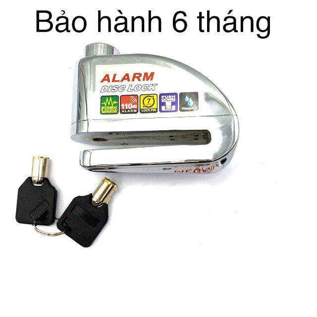 Ổ Khóa đĩa báo động còi hú chống trộm xe máy ALARM Bảo hành 3 Tháng