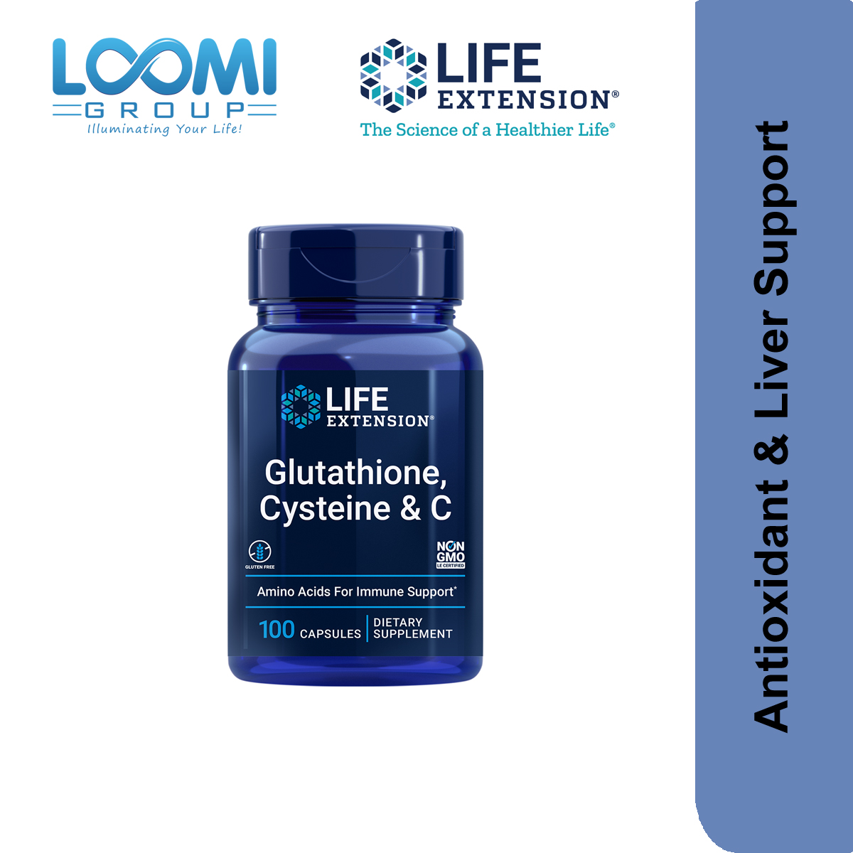 life glutathione cysteine Life Extension | Glutathione, Cysteine & C, 100 Capsules