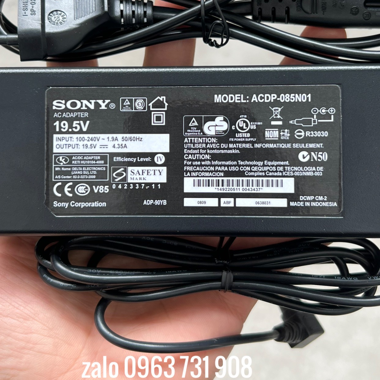 Adapter nguồn tivi Sony 19.5V 4.35A
