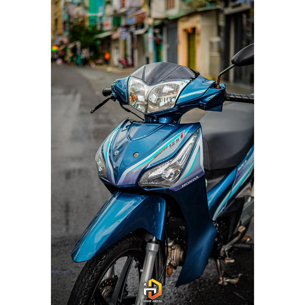 [FreeShip] [] Tem rời Wave 125i - Mẫu xanh bạc