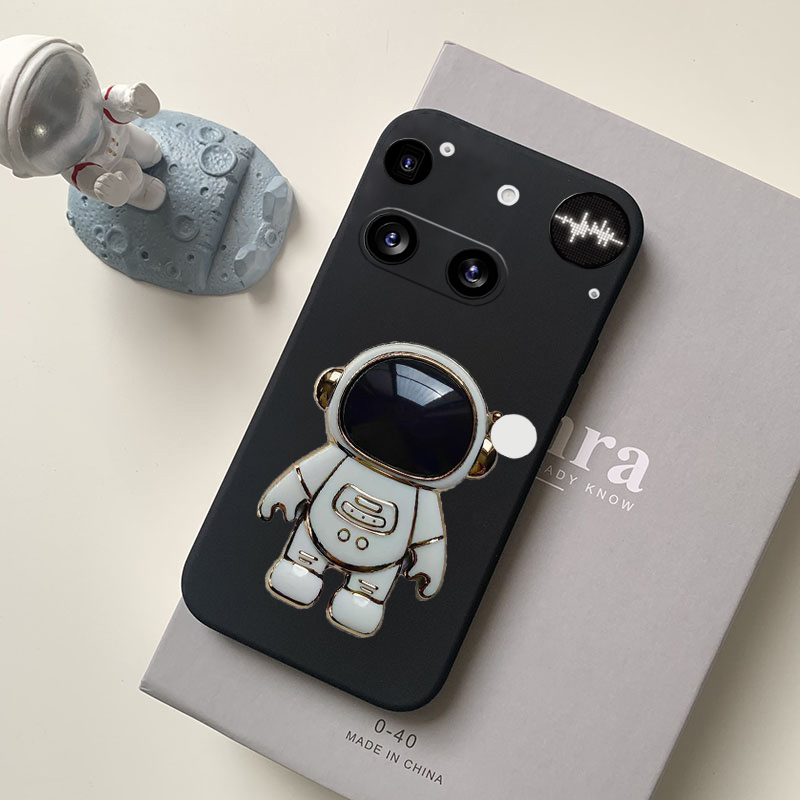 New Phone case Nothing Phone 3 3A Pro Back cover Fashionable Cartoon Astronaut Stand dustproof Smooth for NothingPhone 3 case. 