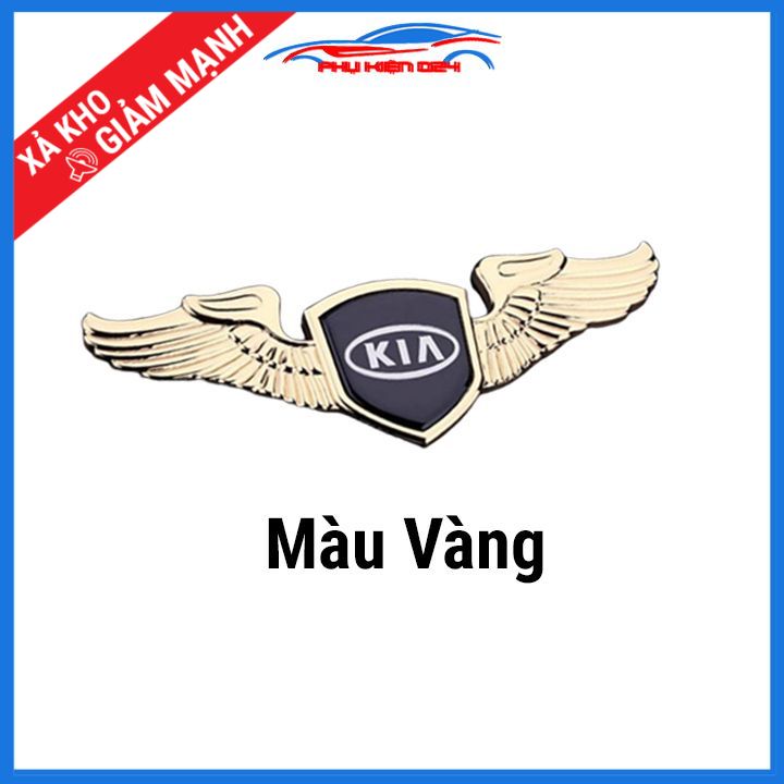 Logo trang trí ô tô hình cánh chim thiên thần hãng xe KIA dán nắp capo, đuôi xe hơi