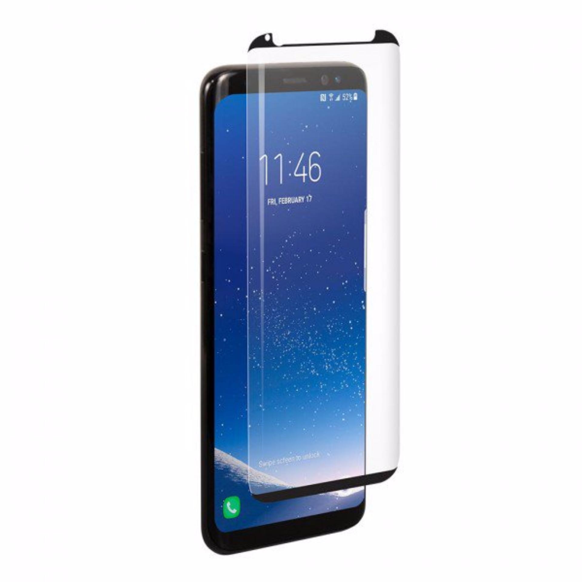 9H Hardness CASE FRIENDLY Samsung S8 Plus Tempered Glass (Black)