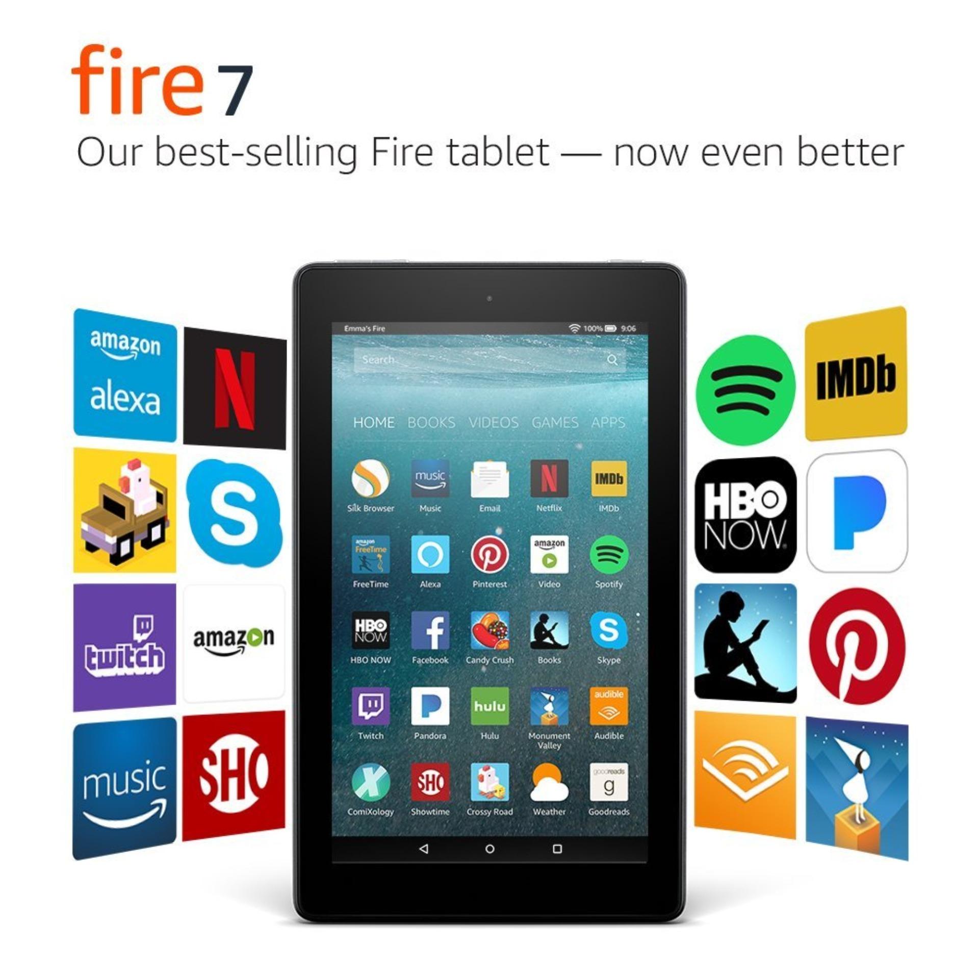 Amazon All-New Fire 7 Tablet with Alexa, 7″ Display, 8 GB, Black – with Special Offers