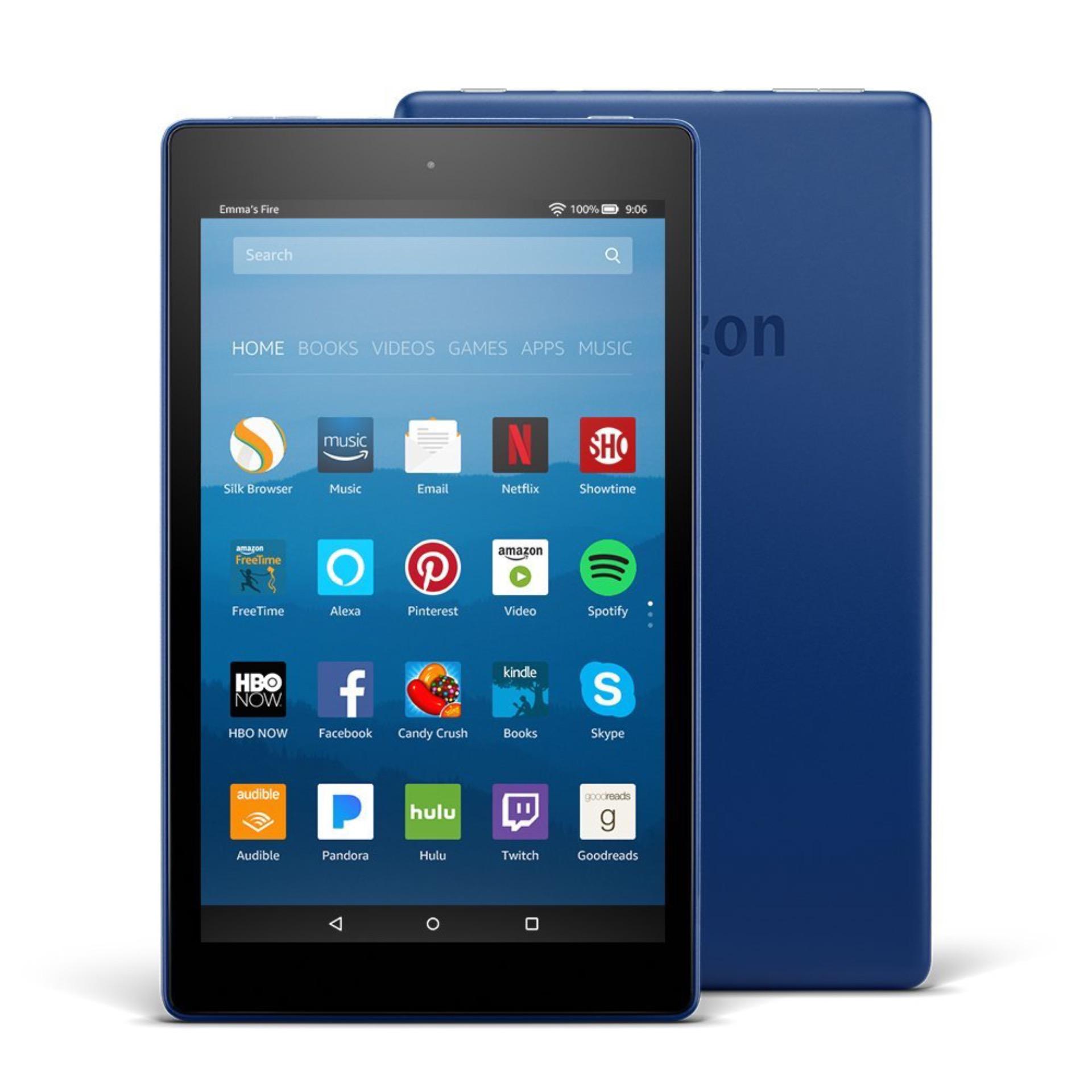 Amazon Fire HD 8 Tablet with Alexa Hands-Free.