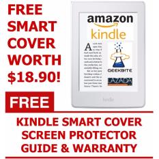 GeekBite Amazon Kindle 8th Gen White + Kindle Smart Cover + Screen Protector (Wifi/Special Offers)