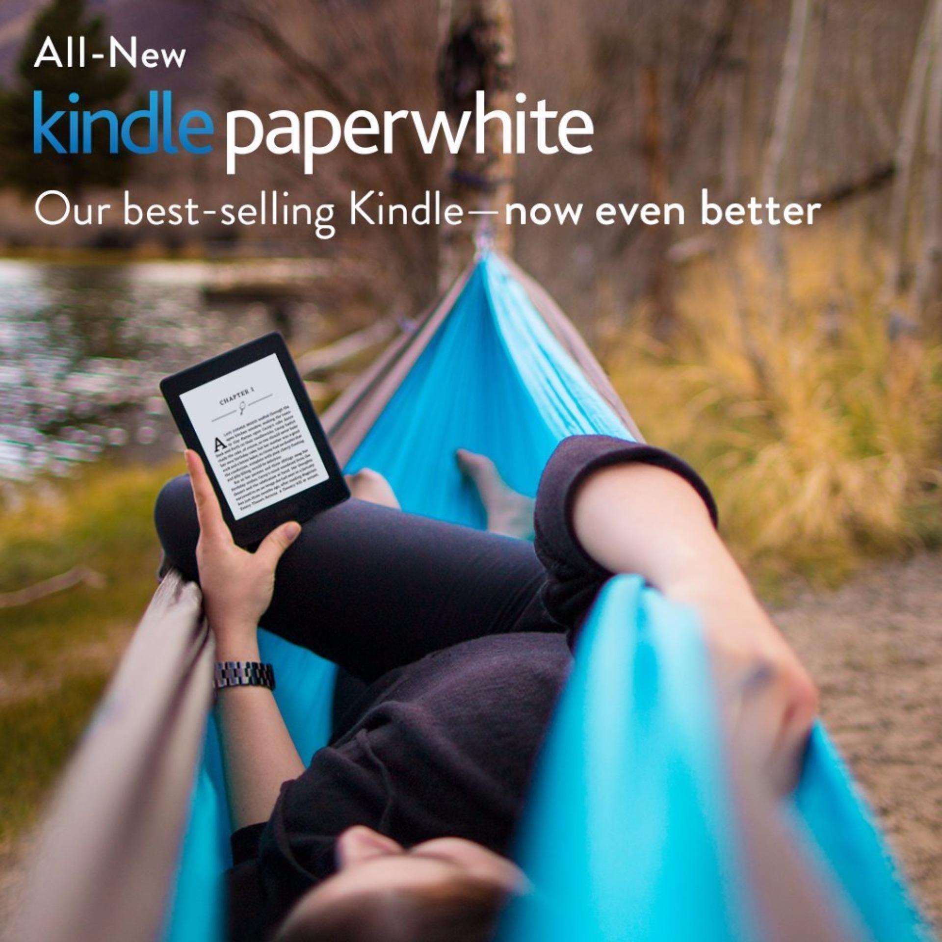 GeekBite Amazon Kindle Paperwhite 300 PPI White + Kindle Smart Cover + Screen Protector (WIFI/Special Offers)