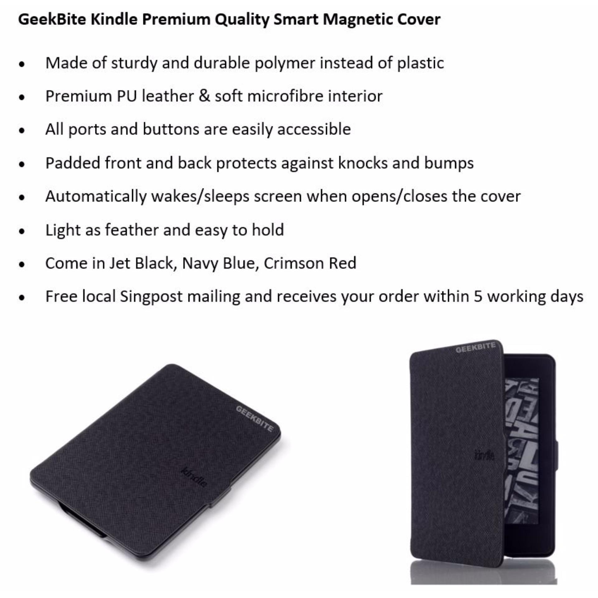 GeekBite Amazon Kindle Paperwhite 300 PPI White + Kindle Smart Cover + Screen Protector (WIFI/Special Offers)