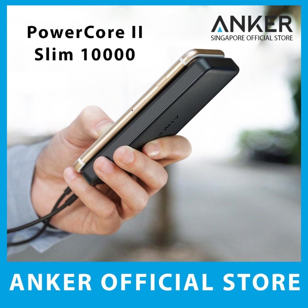 Anker PowerCore II Slim 10000mah Upgraded PowerIQ 2.0 (up to 18W Output) Portable Powerbank