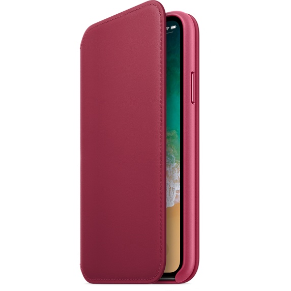 Apple iPhone X Leather Folio Berry