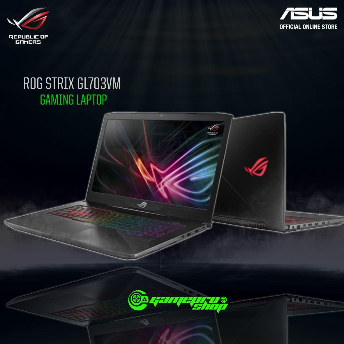 Asus ROG Strix GL703VM Gaming Laptop i7-7700HQ (GTX1060) with RGB keyboard *NDP PROMO*