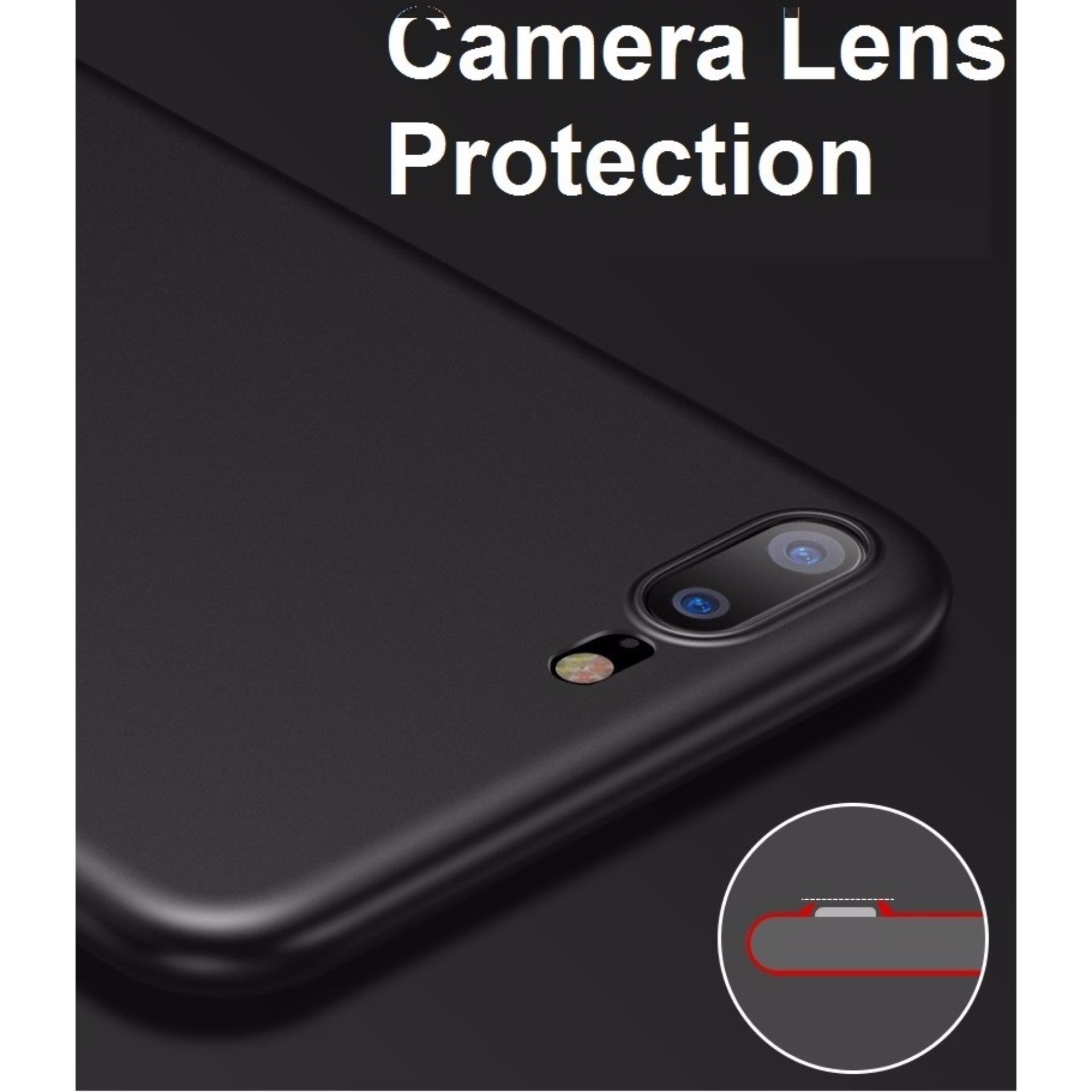 (Black) Ultra Slim Matte Precise Fit Matte Case Casing Cover for iPhone 8 Plus / iPhone 7 Plus