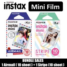 BUNDLE SALES – Fujifilm Airmail (10 sheet) and Stripe (10 Sheet) Instax Mini Film