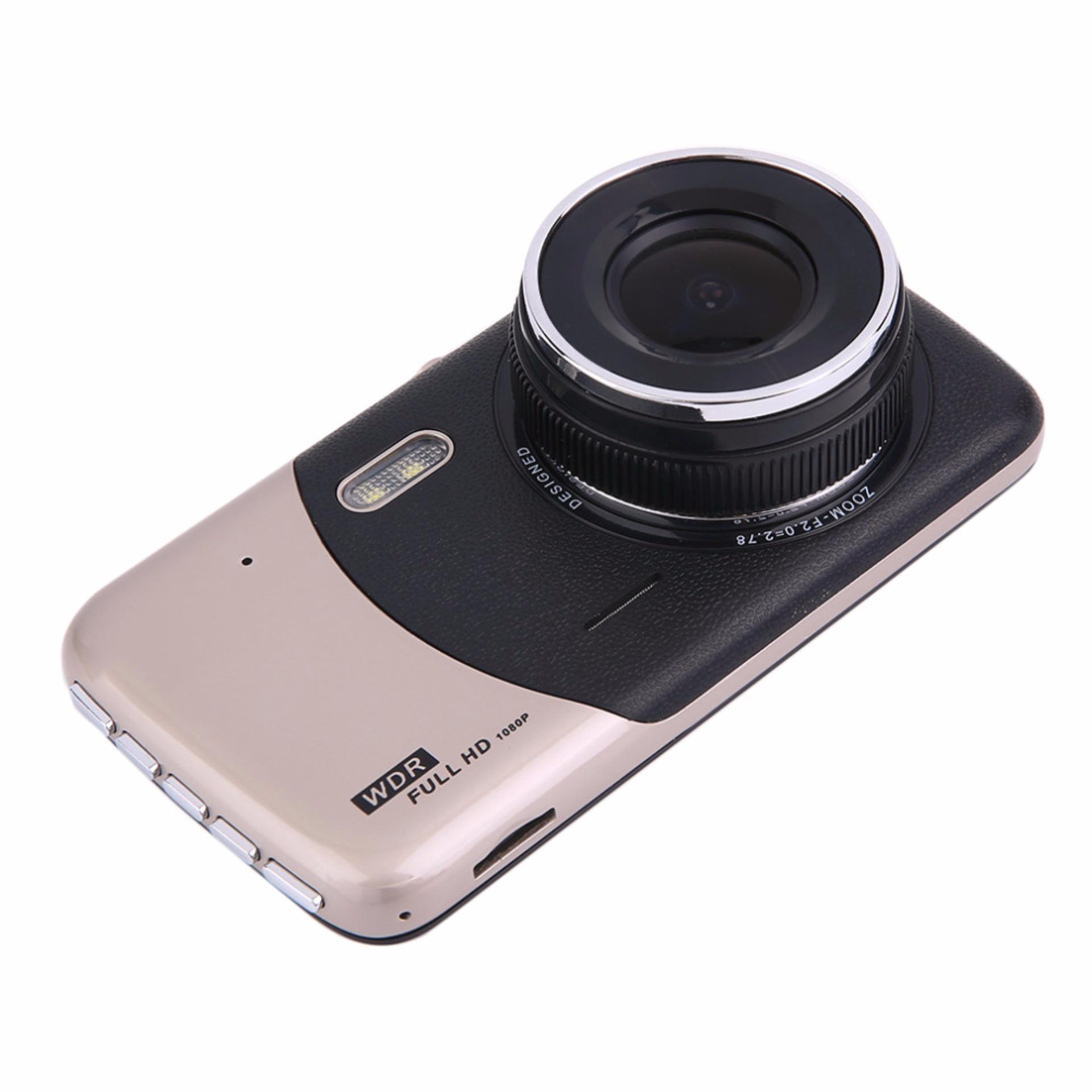 Car Camera High Definition Night Vision Car DVR Driving Recorder Professional Double Lens 4.0 Inch 1080P