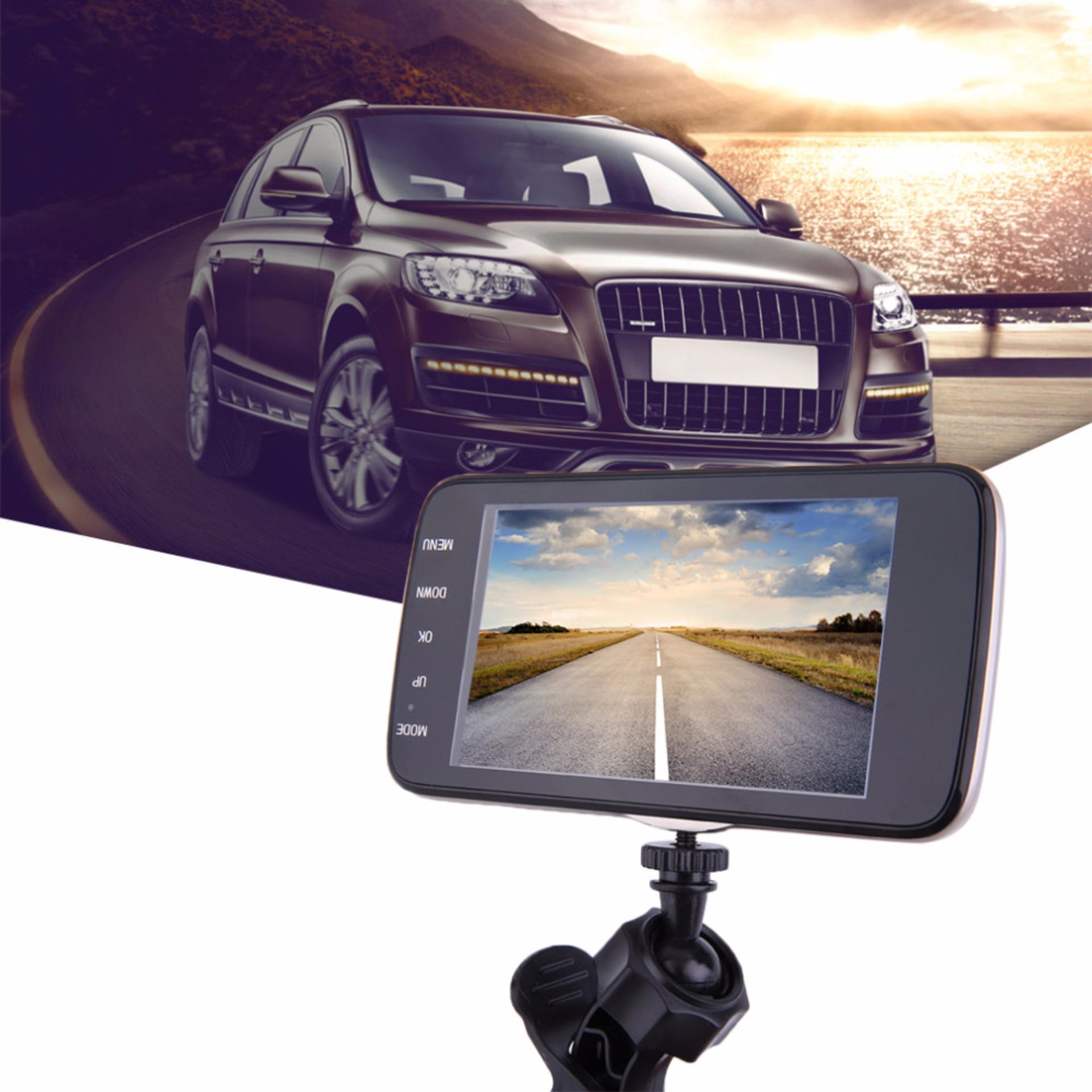 Car Camera High Definition Night Vision Car DVR Driving Recorder Professional Double Lens 4.0 Inch 1080P