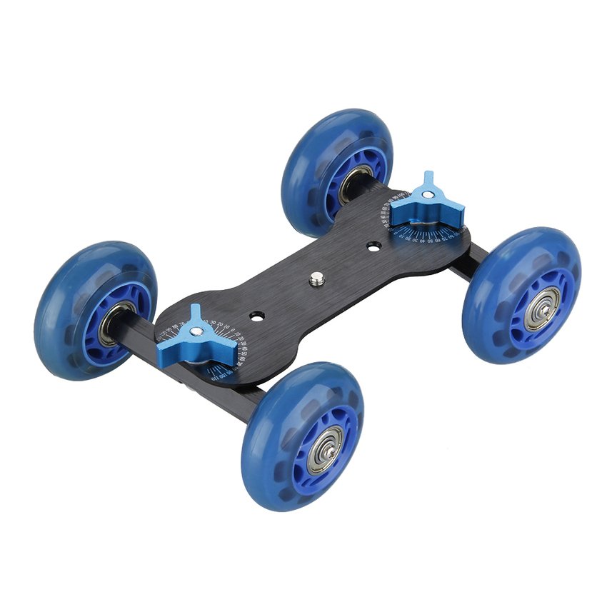 Desktop Video Photograph Rail Rolling Track for Speedlite DSLR Camera Camcorder Rig Blue – Intl