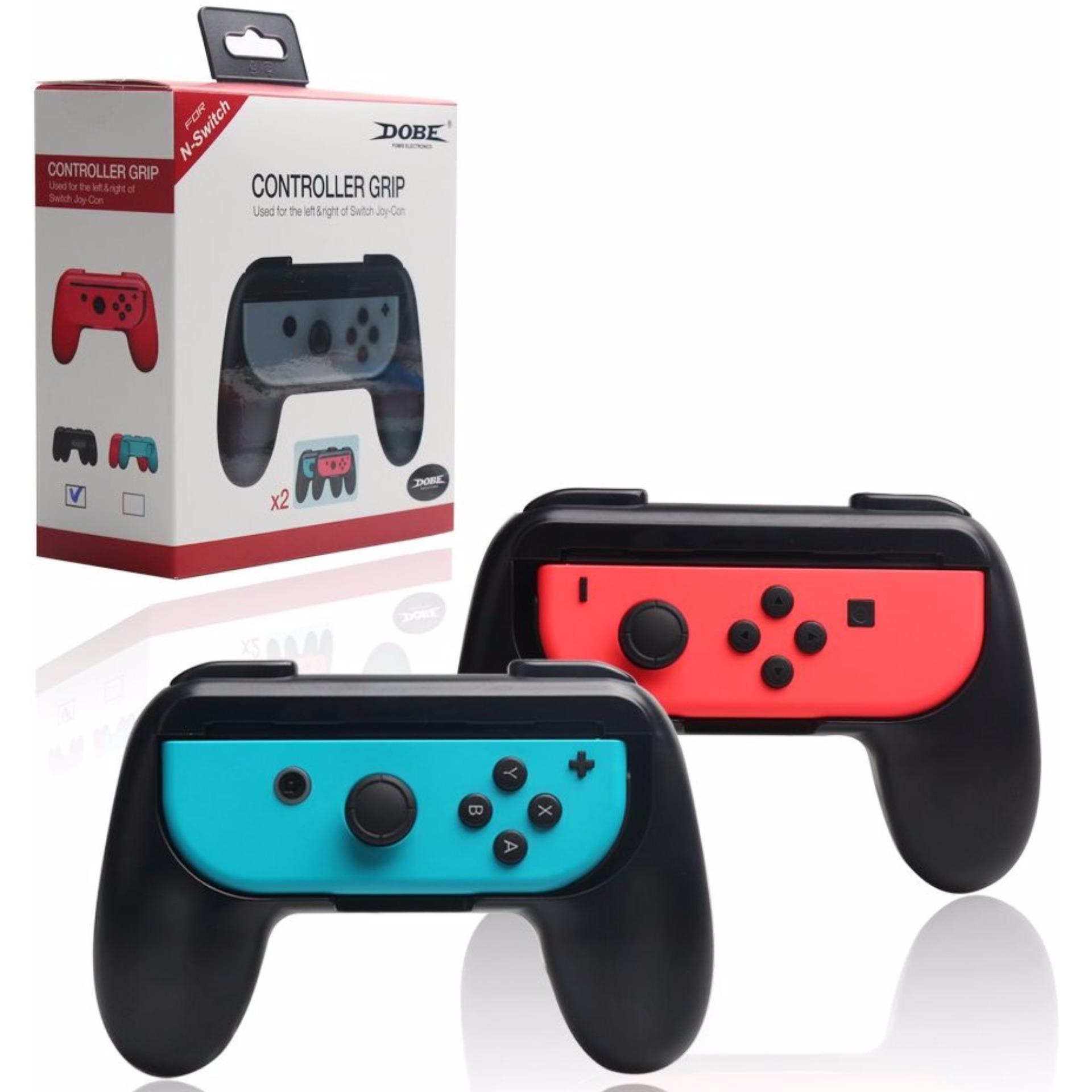 (2-PACK) DOBE Joy-Con Grip Kit for Nintendo Switch , High Quality Wear-resistant Joy con Handle Holder for Nintendo Switch (Black+Black)