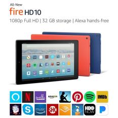 Amazon Fire HD10 Tablet with Alexa Hands-Free, Full HD 10.1″ 1080p Display, 32 GB, 2017 Edition