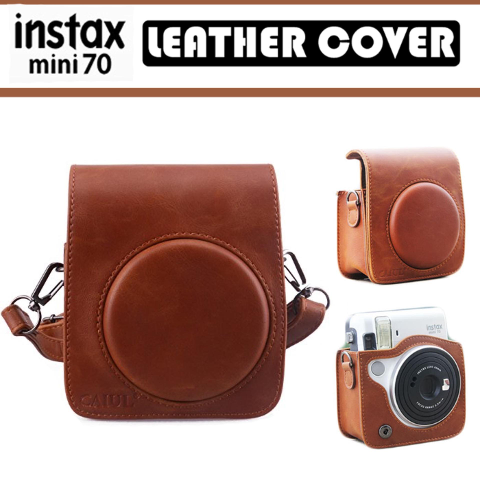 Fujifilm Instax Mini 70 Camera Brown Leather Cover Casing