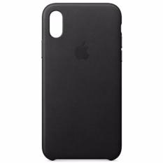 Apple iPhone X Leather Case Black