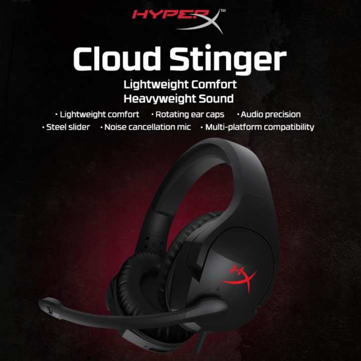 Kingston HyperX Cloud Stinger Gaming Headset (Black) HX-HSCS-BK/AS