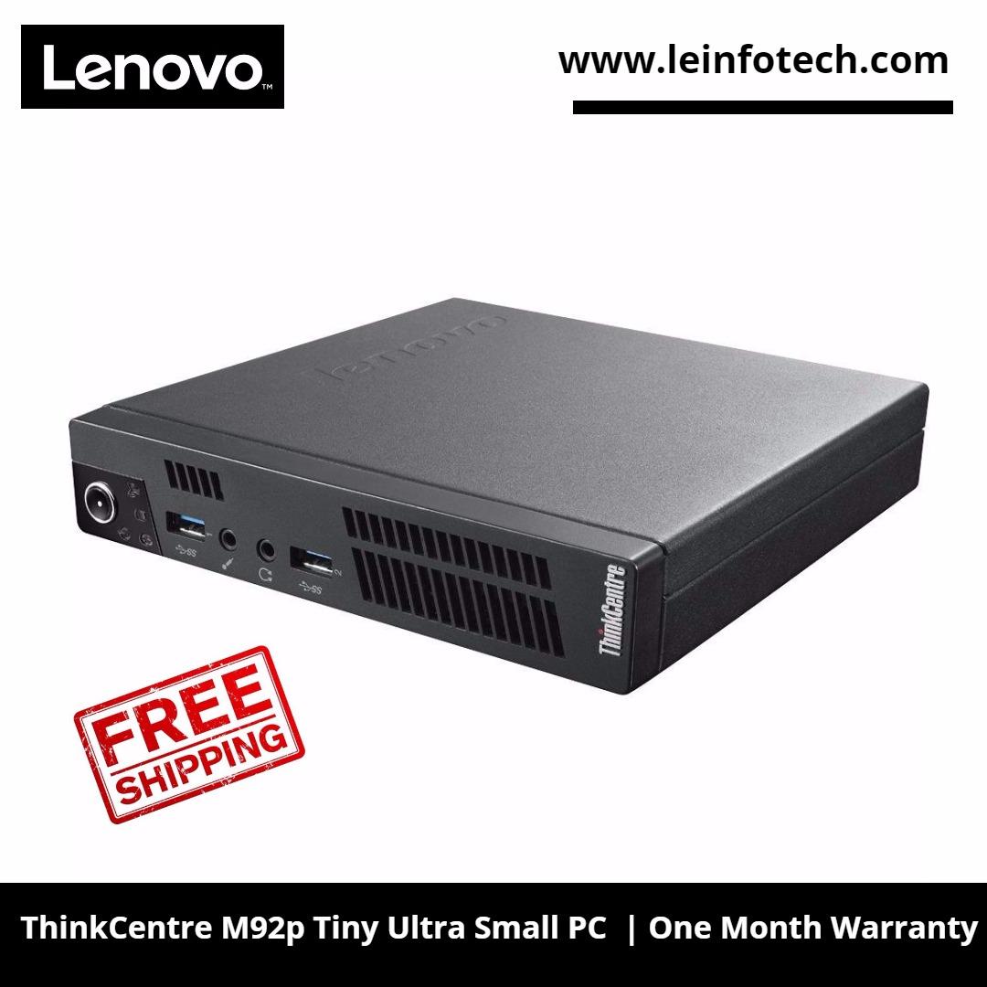 Lenovo ThinkCentre M92p Tiny desktop Core i5-3470T @2.9Ghz 4GB RAM 240GB SSD Win 10 Pro One Month Warranty Used