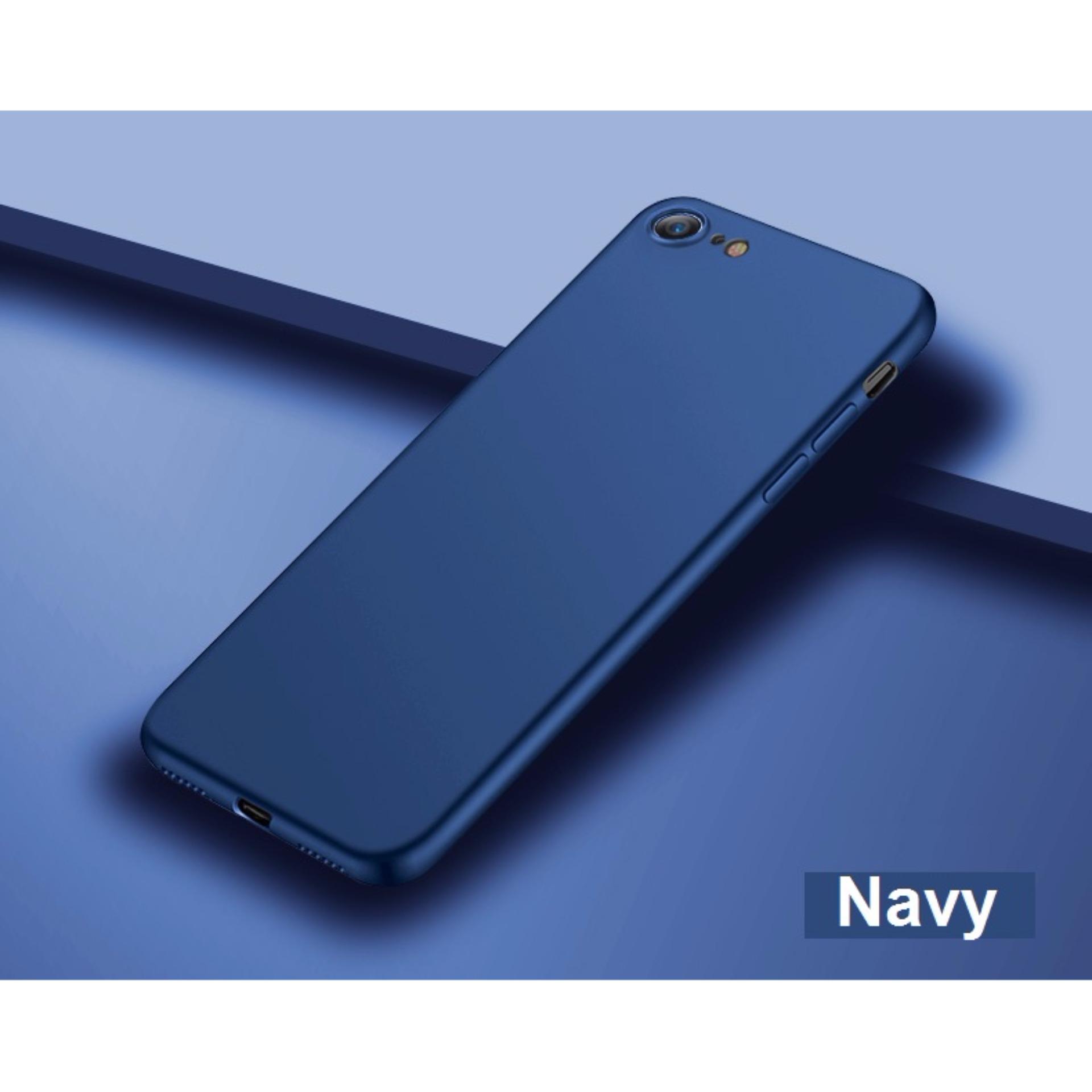 (Navy) Ultra Slim Matte Precise Fit Matte Case Casing Cover for iPhone 8 / iPhone 7